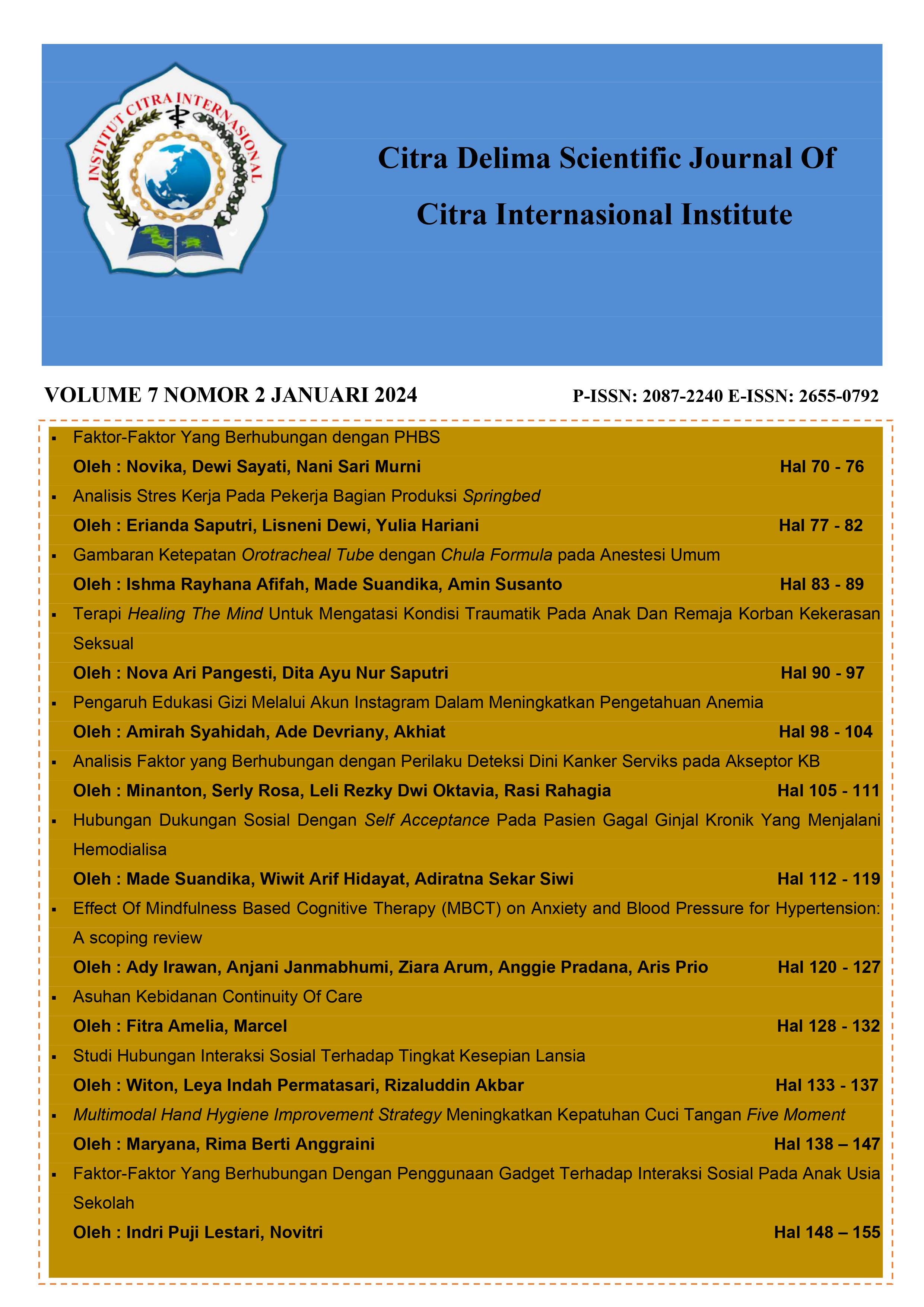 					View Vol. 7 No. 2 (2024): Citra Delima Scientific journal of Citra Internasional Institute
				